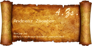 Andresz Zsombor névjegykártya